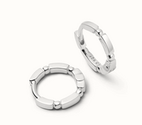 DAISY LONDON BAR + BALL HUGGIE HOOP EARRINGS