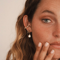 DAISY LONDON MOTHER OF PEARL DROP EARRINGS