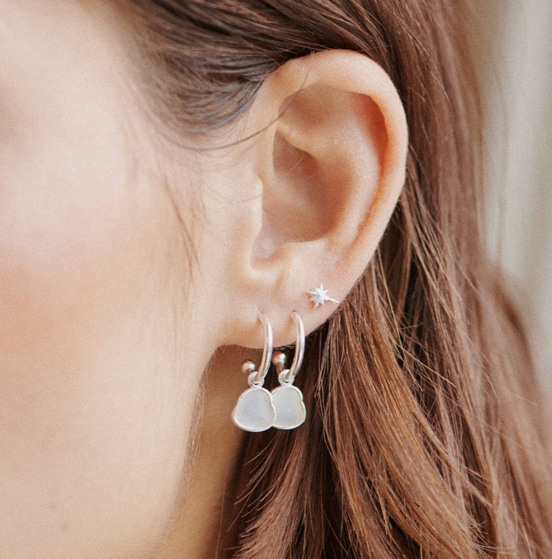 DAISY LONDON MOTHER OF PEARL DROP EARRINGS