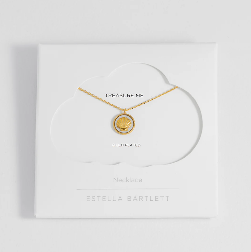 ESTELLA BARTLETT MOTHER OF PEARL SEASHELL COIN NECKLACE