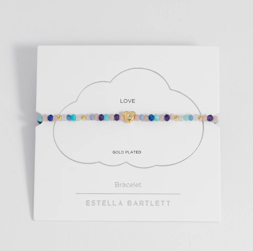 ESTELLA BARTLETT PASTEL GEMSTONE CZ HEART AMELIA BRACELET