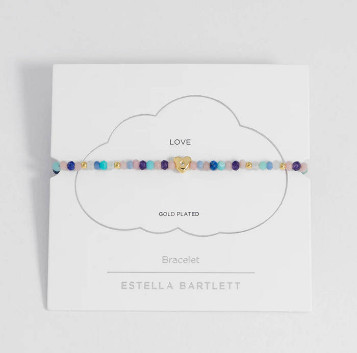 ESTELLA BARTLETT PASTEL GEMSTONE CZ HEART AMELIA BRACELET