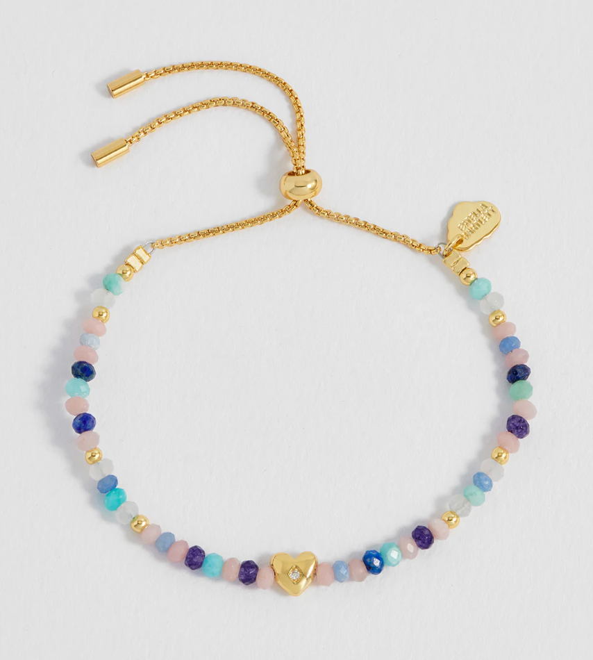 ESTELLA BARTLETT PASTEL GEMSTONE CZ HEART AMELIA BRACELET