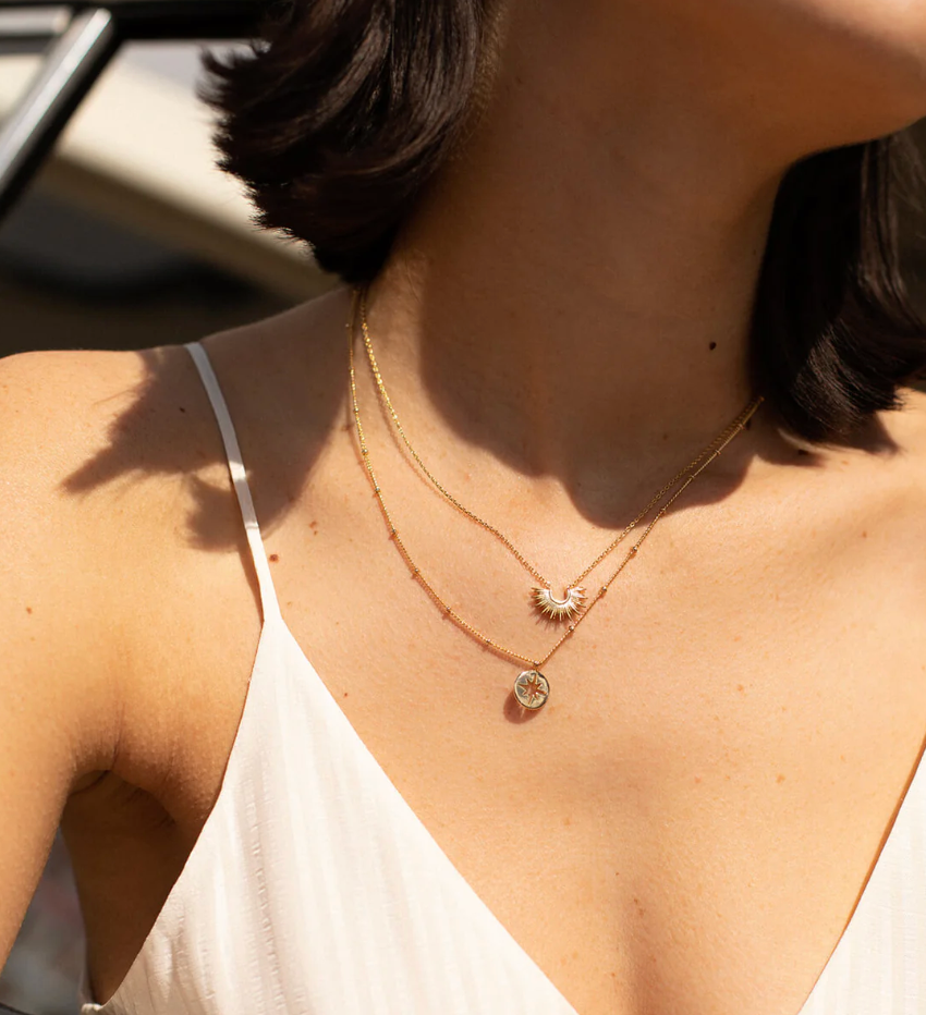 ESTELLA BARTLETT STARBURST DISC NECKLACE