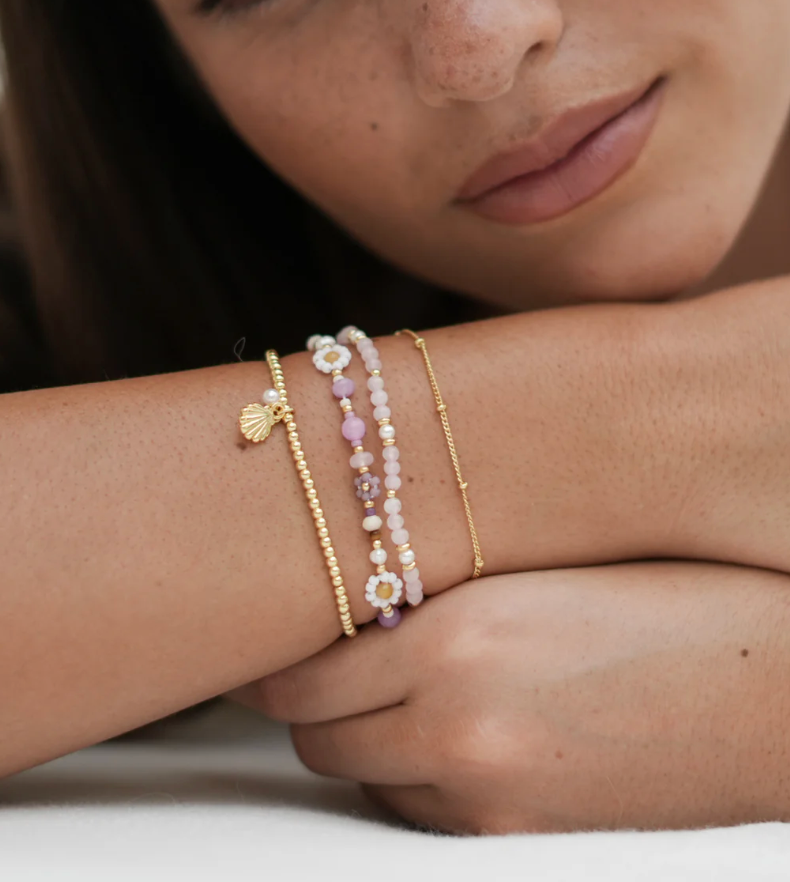 ESTELLA BARTLETT SEASHELL AND PEARL SIENNA BRACELET