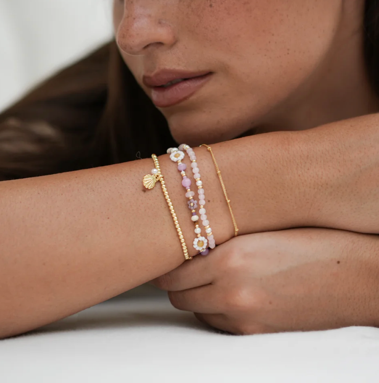 ESTELLA BARTLETT SEASHELL AND PEARL SIENNA BRACELET