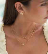 ESTELLA BARTLETT MIXED METAL BUTTERFLY NECKLACE