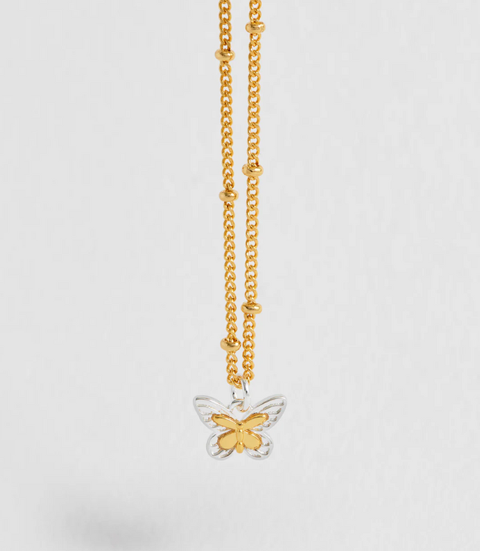 ESTELLA BARTLETT MIXED METAL BUTTERFLY NECKLACE