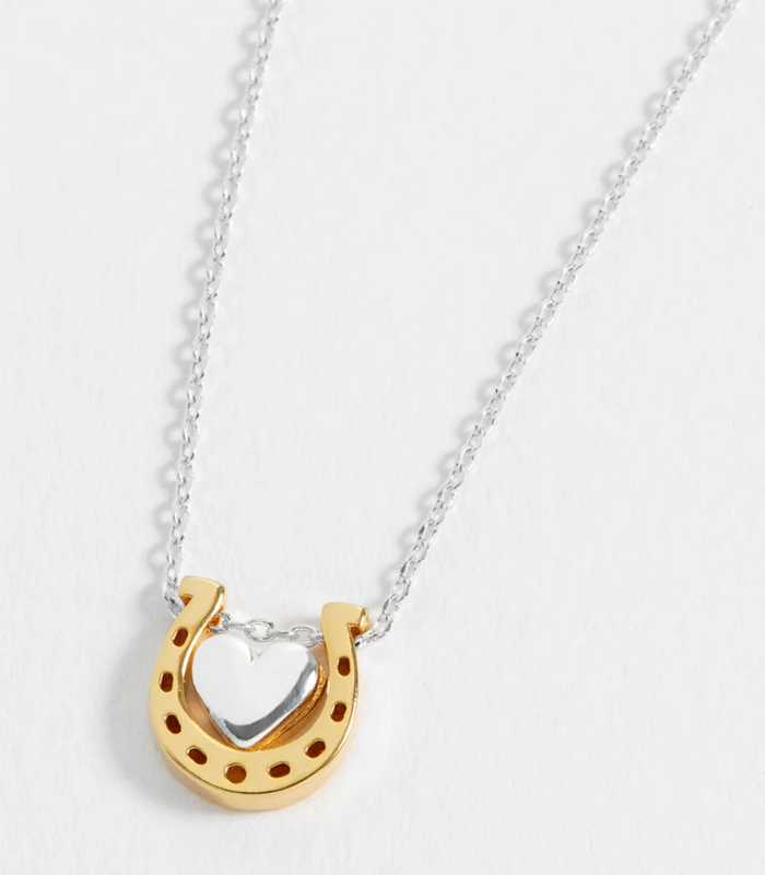 ESTELLA BARTLETT HEART AND HORSESHOE NECKLACE