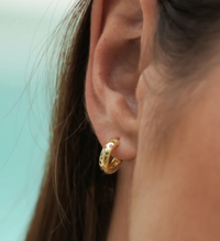 ESTELLA BARTLETT CHUBBY RAINBOW CELESTIAL HOOP EARRINGS