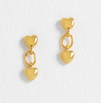 ESTELLA BARTLETT LINKED HEART STUD EARRINGS