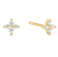 ANIA HAIE FOUR-PETAL STUD EARRINGS