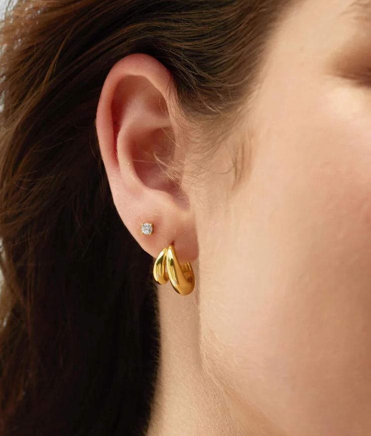 ANIA HAIE DOME HOOP EARRINGS