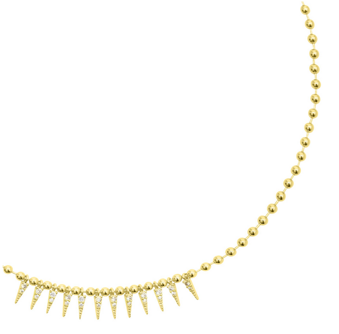 TALIS CHAINS SPIKE DROP NECKLACE