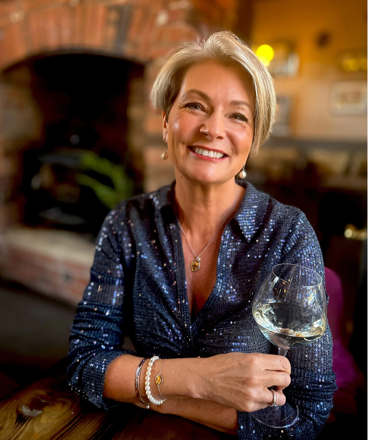 CLAUDIA BRADBY X MIDLIFECHIC MANTRA DISC BRACELET WITH SINGLE PEARL CHARM