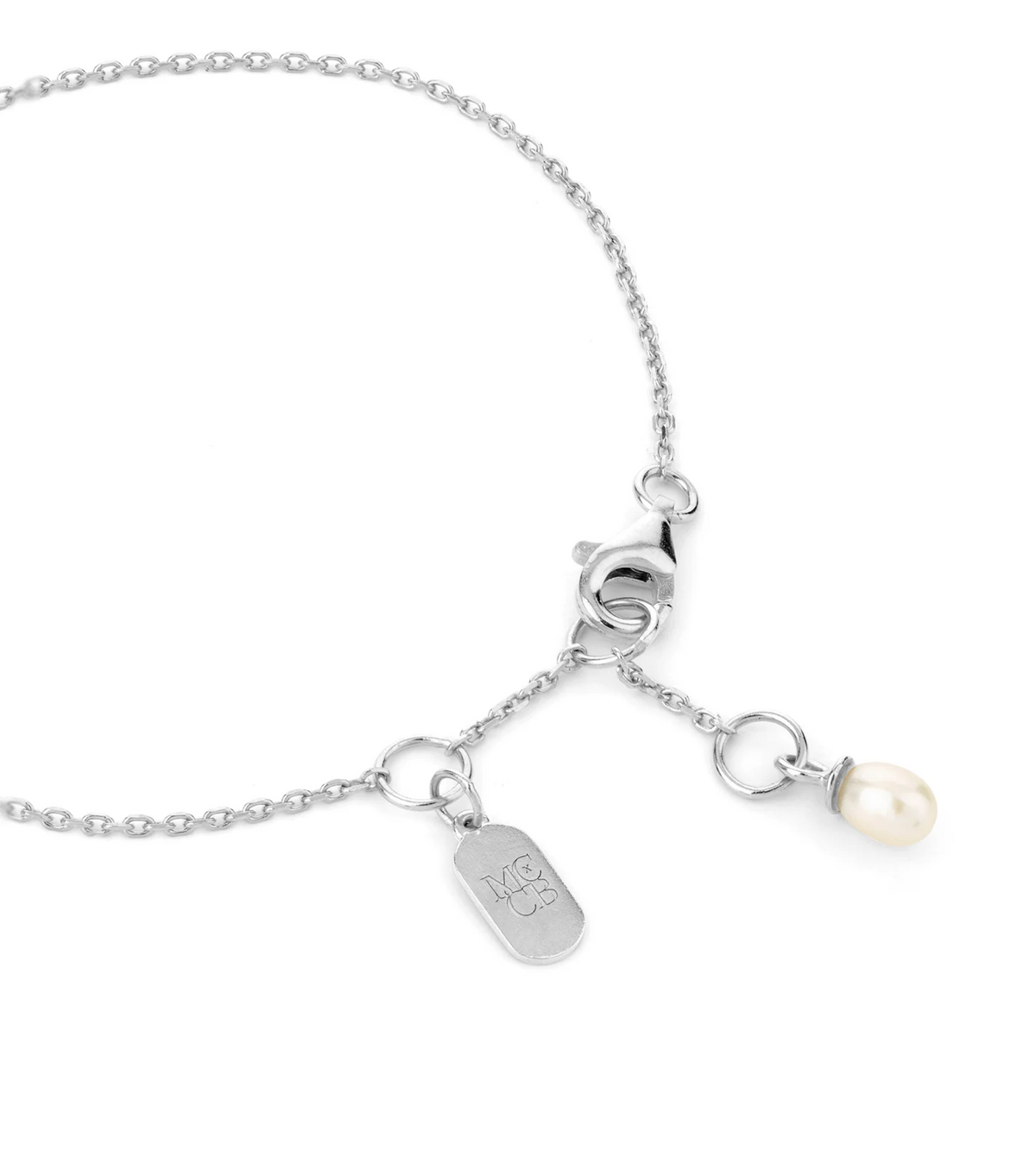 CLAUDIA BRADBY X MIDLIFECHIC MANTRA DISC BRACELET WITH SINGLE PEARL CHARM