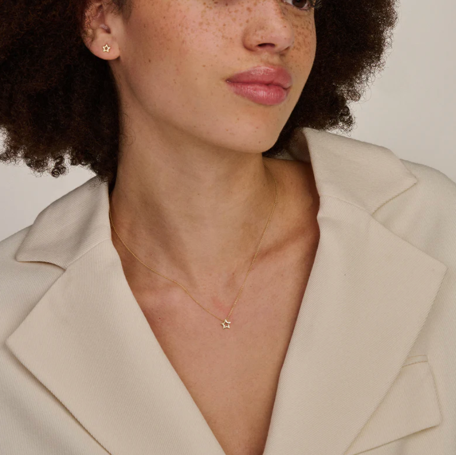 BLUSH 14K GOLD STAR NECKLACE