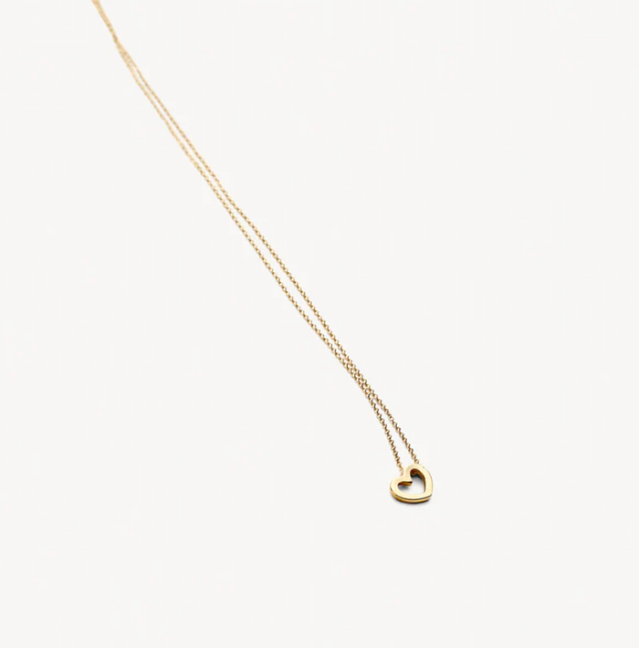 BLUSH 14K YELLOW GOLD OPEN HEART NECKLACE