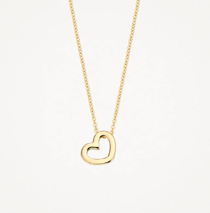 BLUSH 14K YELLOW GOLD OPEN HEART NECKLACE