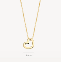 BLUSH 14K YELLOW GOLD OPEN HEART NECKLACE