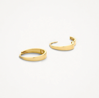 BLUSH 14K YELLOW GOLD SMOOTH DESIGN HOOP EARRINGS