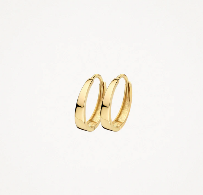 BLUSH 14K YELLOW GOLD SMOOTH DESIGN HOOP EARRINGS