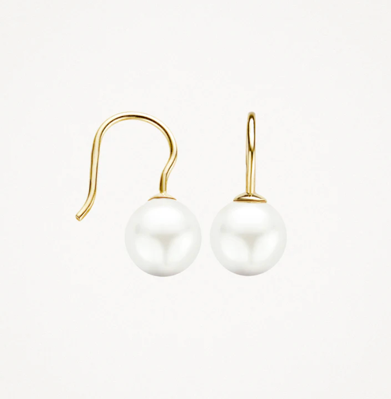 BLUSH 14K YELLOW GOLD & PEARL SMALL DROP EARRINGS