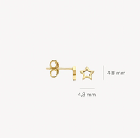BLUSH 14K YELLOW GOLD OPEN STAR STUD EARRINGS