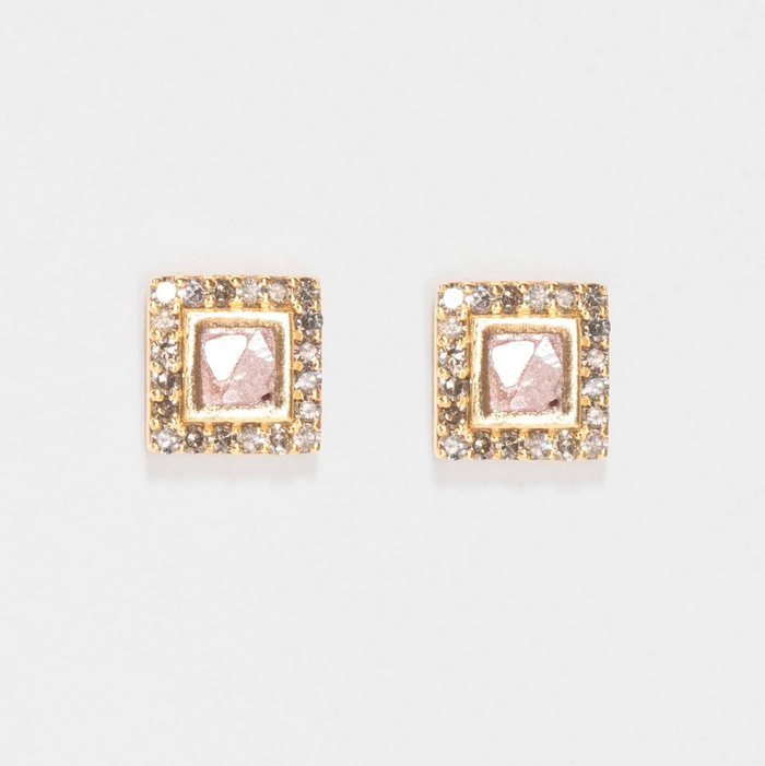 SHANA GULATI NAVA SQUARE STUD EARRINGS