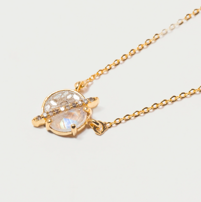 SHANA GULATI ELSON MINI MOONSTONE NECKLACE