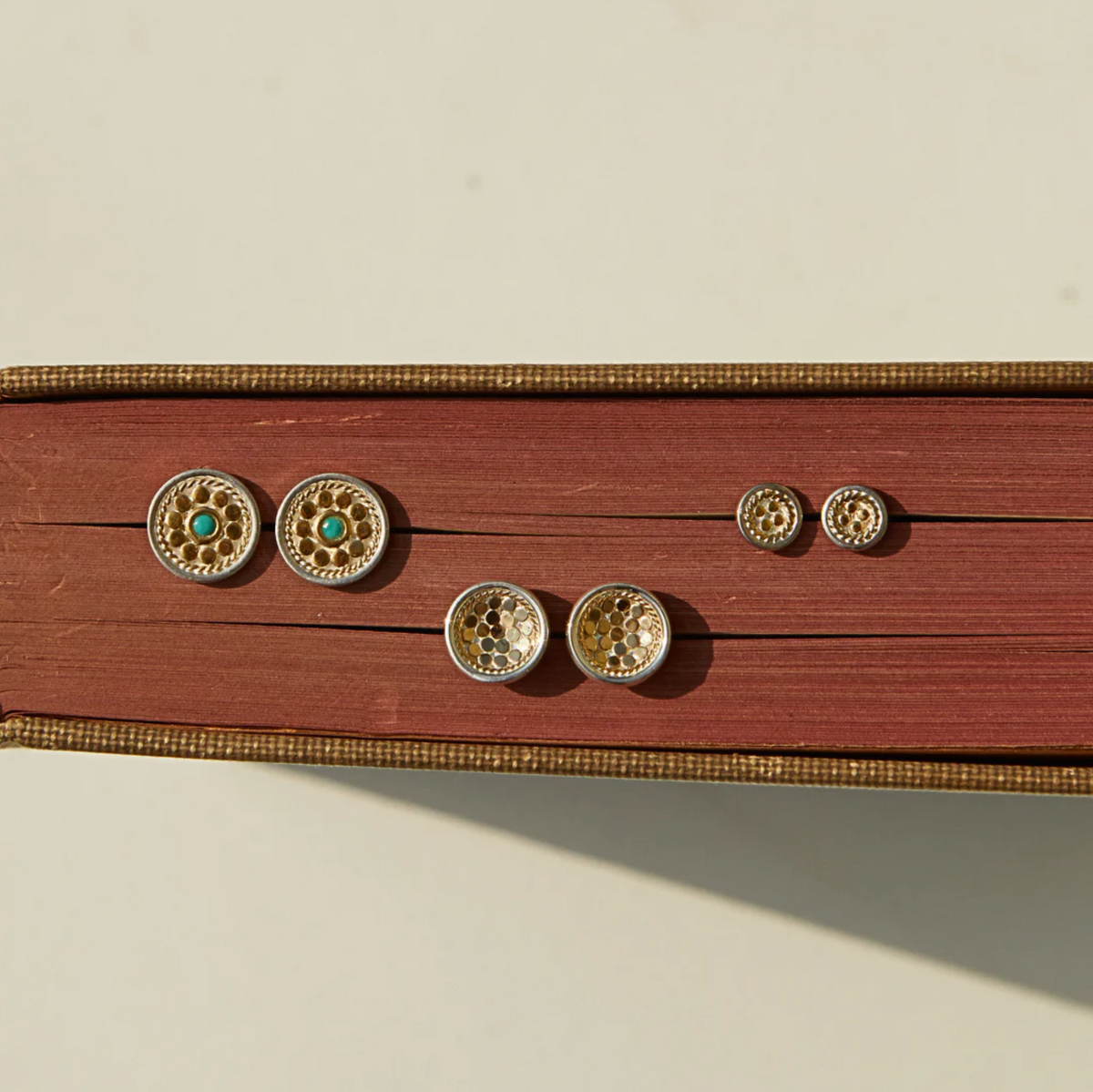 ANNA BECK FLORA TURQUOISE STUD EARRINGS
