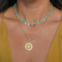 ANNA BECK FLORA MEDALLION NECKLACE