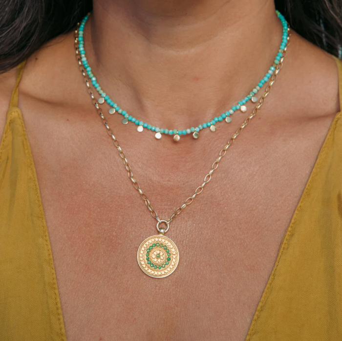 ANNA BECK FLORA MEDALLION NECKLACE