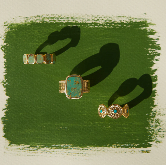ANNA BECK FLORA MULTI-DISC RING