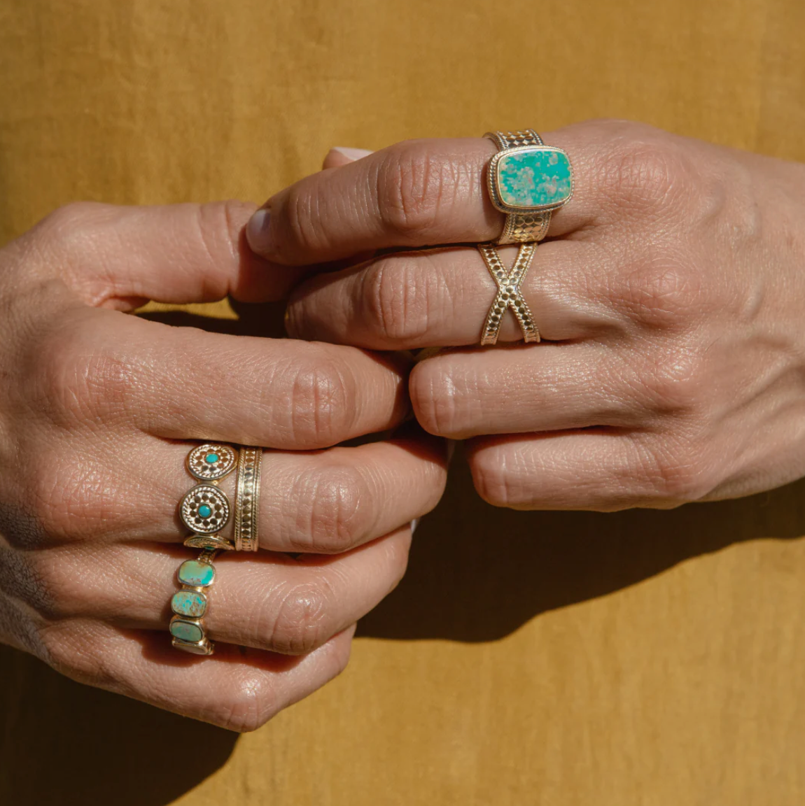 ANNA BECK FLORA MULTI-DISC RING