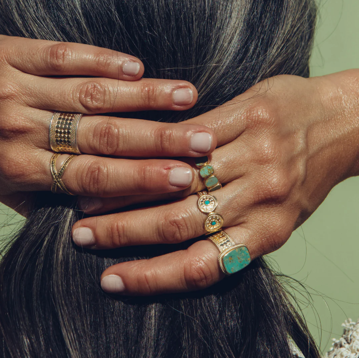ANNA BECK FLORA MULTI-DISC RING