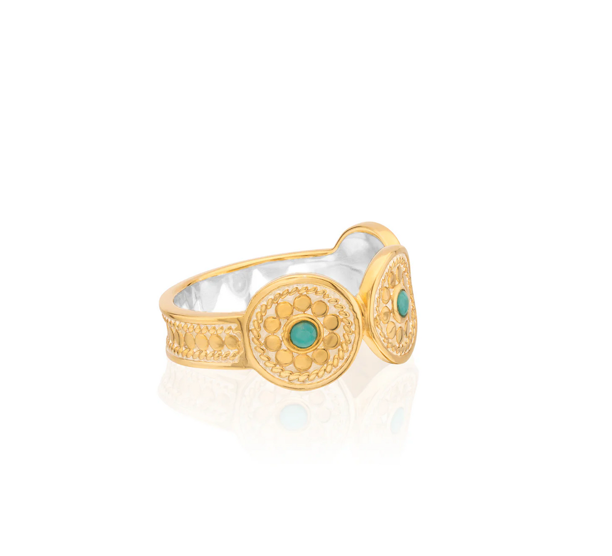 ANNA BECK FLORA MULTI-DISC RING