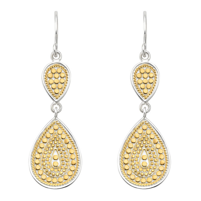 ANNA BECK SIGNATURE DOUBLE DROP EARRINGS