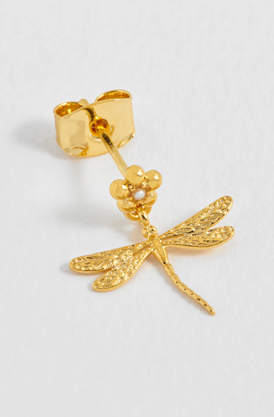 ESTELLA BARTLETT FLOWER DRAGONFLY DROP EARRINGS