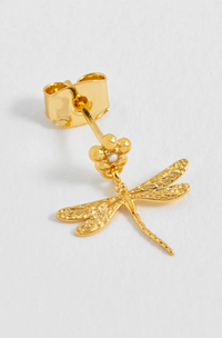 ESTELLA BARTLETT FLOWER DRAGONFLY DROP EARRINGS