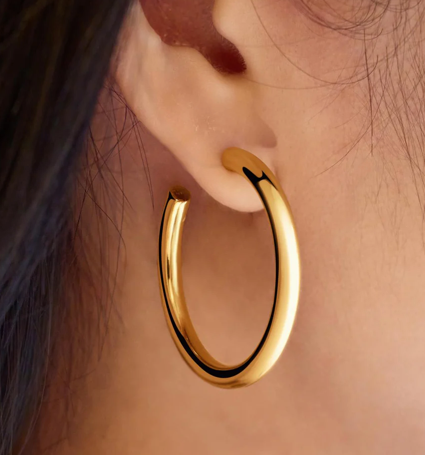 ANIA HAIE CLASSIC TUBE OVERSIZED HOOP EARRINGS