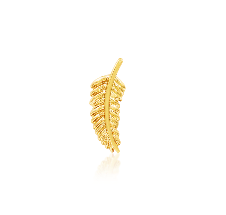 JUNIPURR FEATHER QUILL 14K GOLD