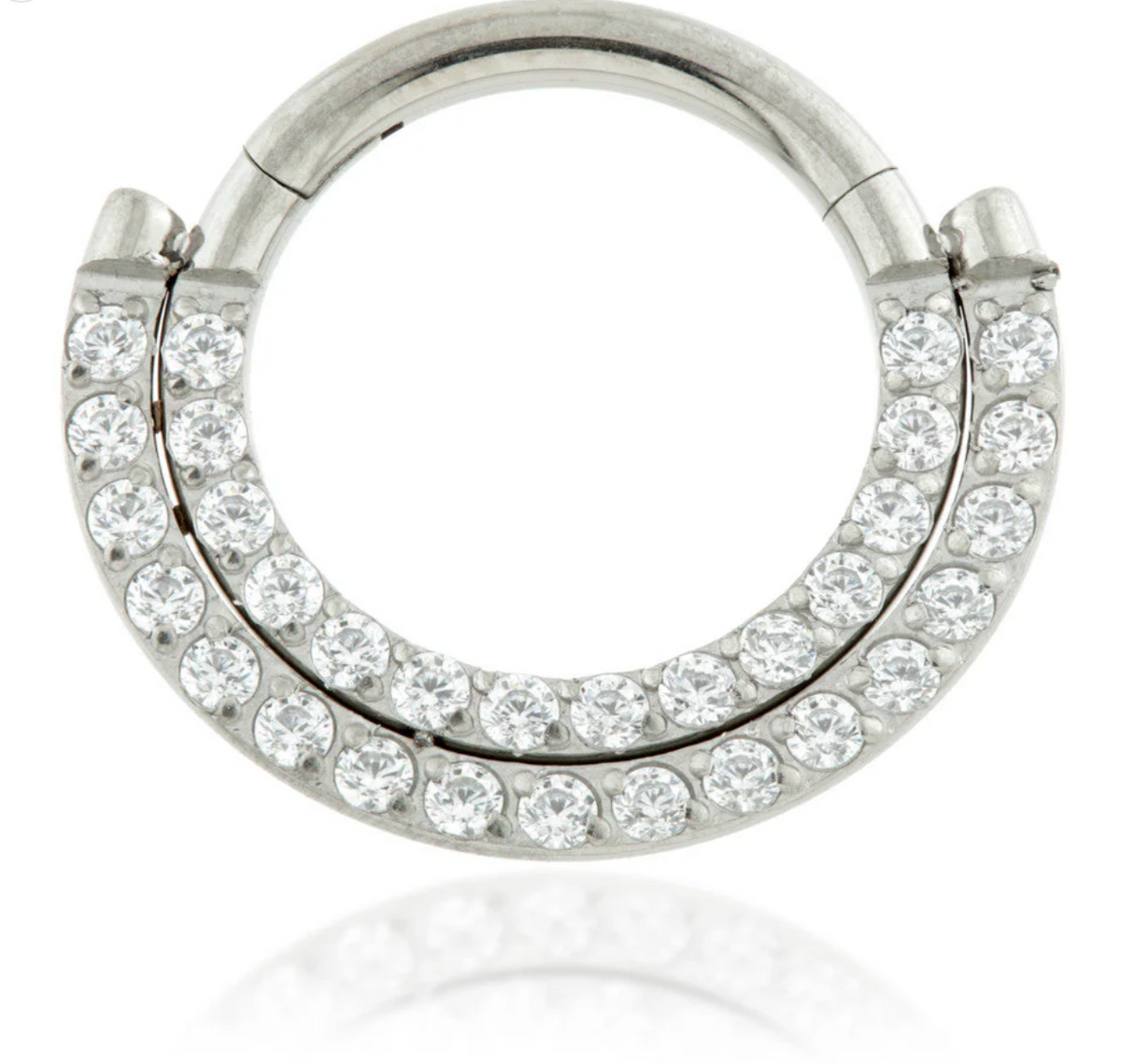 DOUBLE PAVÉ DAITH RING TITANIUM