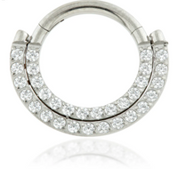 DOUBLE PAVÉ DAITH RING TITANIUM