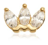TRIPLE MARQUISE 14K GOLD