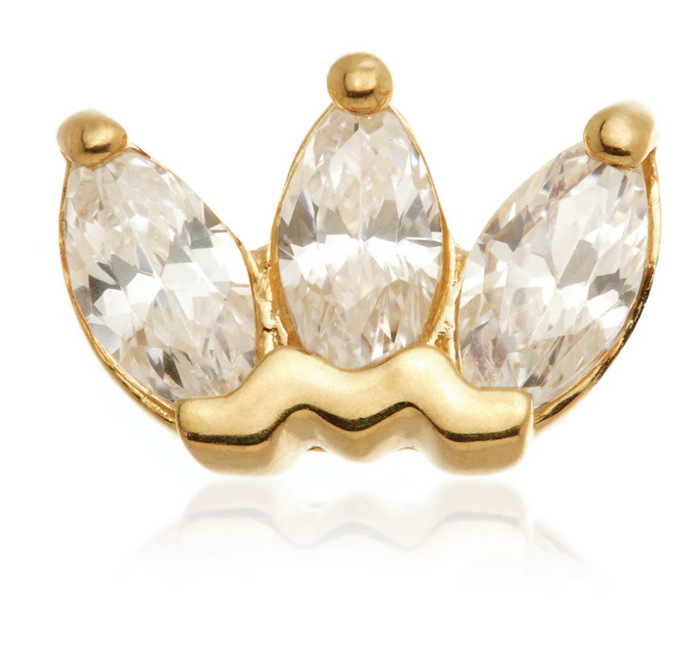 TRIPLE MARQUISE 14K GOLD