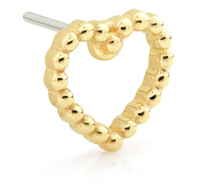 MILLEGRAINED OPEN HEART 14K GOLD