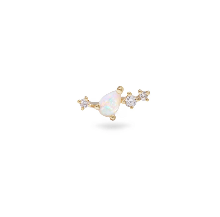 ZOHREH V OPAL AND DIAMOND CRAWLER 14K GOLD
