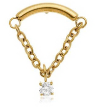 PRONG GEM CHAIN TITANIUM