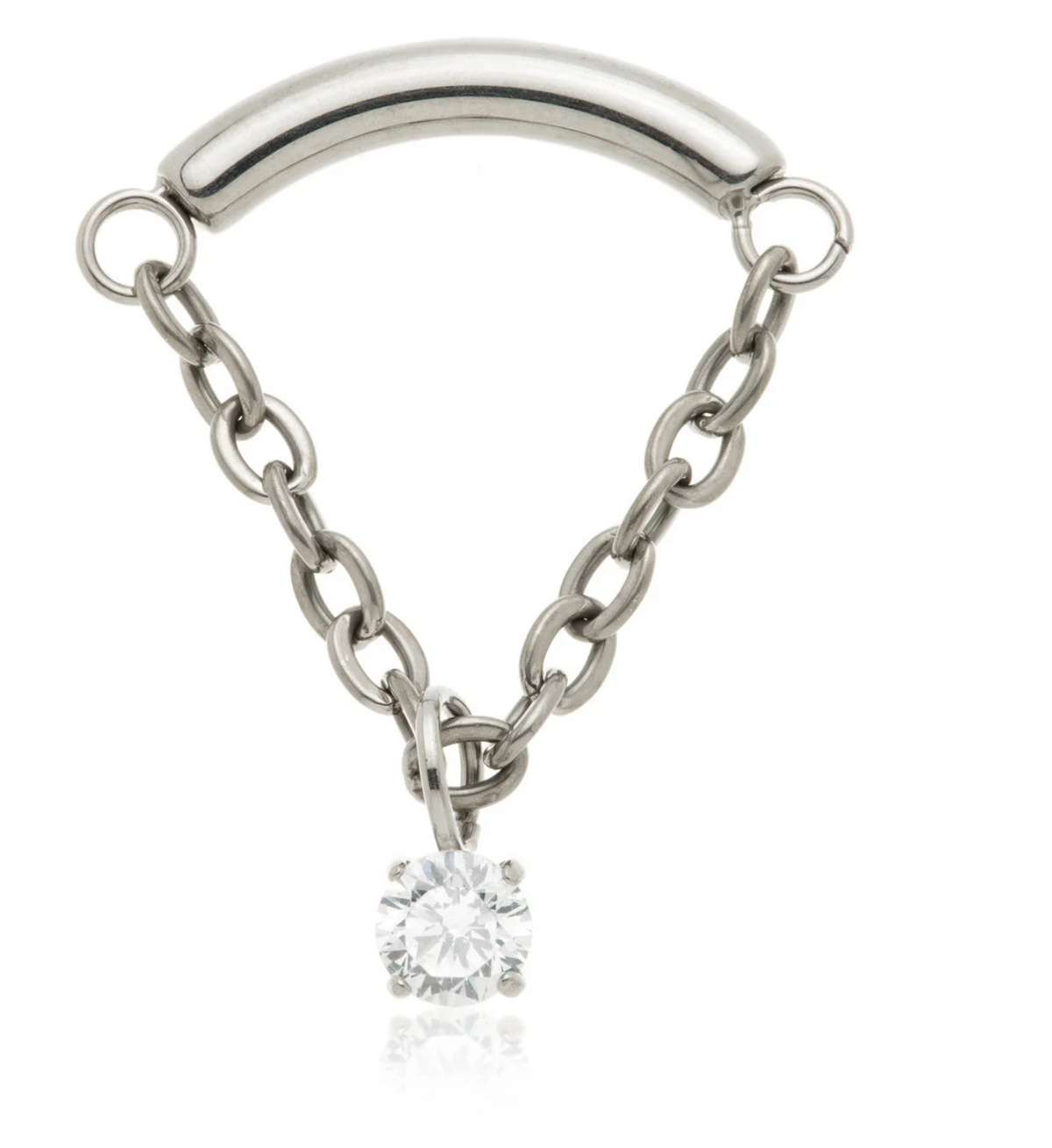 PRONG GEM CHAIN TITANIUM